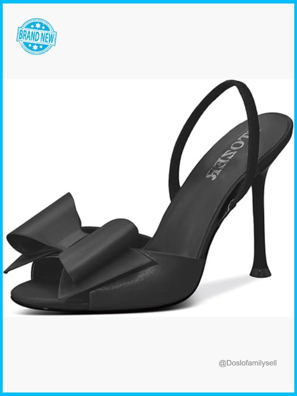 Satin Heeled Sandals Slingback Open Toe Mules Bow Stiletto Party Wedding Shoes